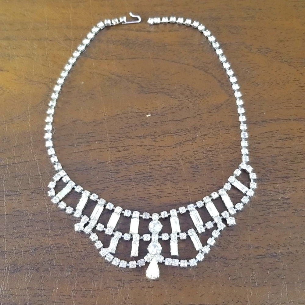 Vintage Rhinestone Choker Necklace